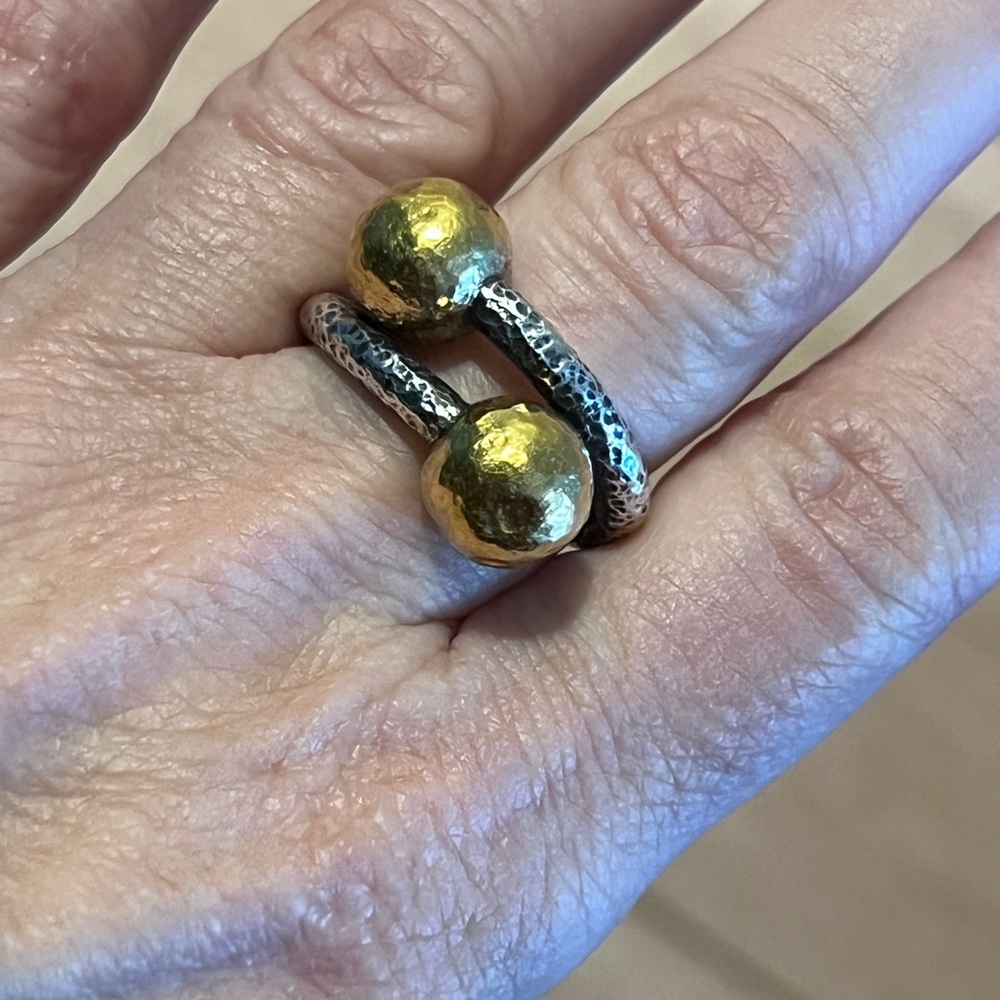 Ara collection Gold and Silver Wrap Ring